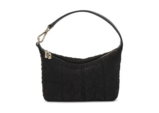AccessoriesBags GANNI Mini Bags Black Small Butterfly Pouch Satin Bag Black