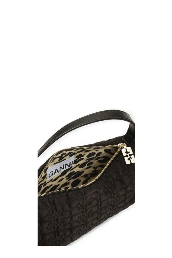 AccessoriesBags GANNI Mini Bags Black Small Butterfly Pouch Satin Bag Black