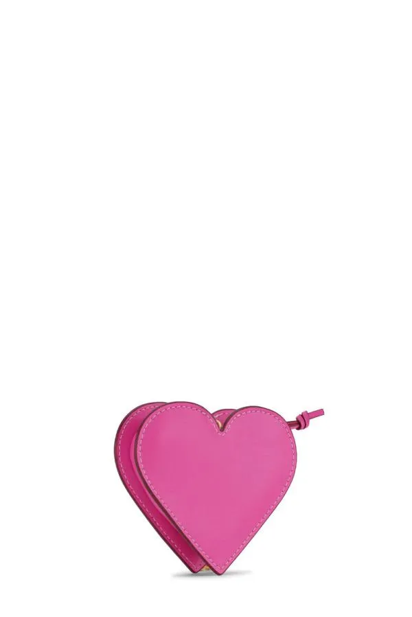 Accessories GANNI Keyrings Pink Funny Heart Zipped Coin Purse Shocking Pink Accessories GANNI Keyrings Pink Funny Heart Zipped Coin Purse Shocking Pink