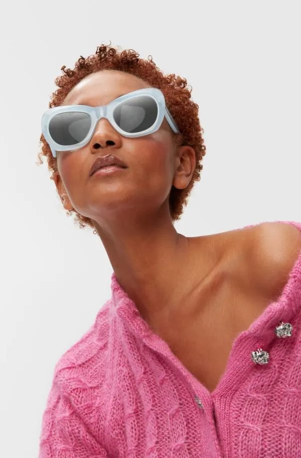 Accessories GANNI Sunglasses Oversized Butterfly Sunglasses Heather Accessories GANNI Sunglasses Oversized Butterfly Sunglasses Heather