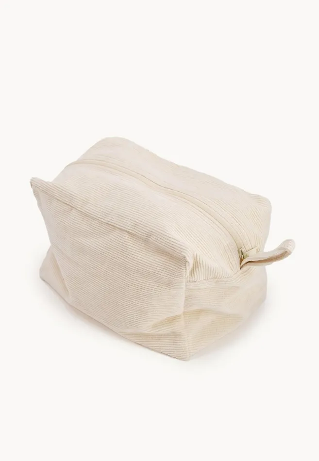 Accessories Living FYNCHHATTON Bintou Cosmetic Bag Made Of Feincord Offwhite