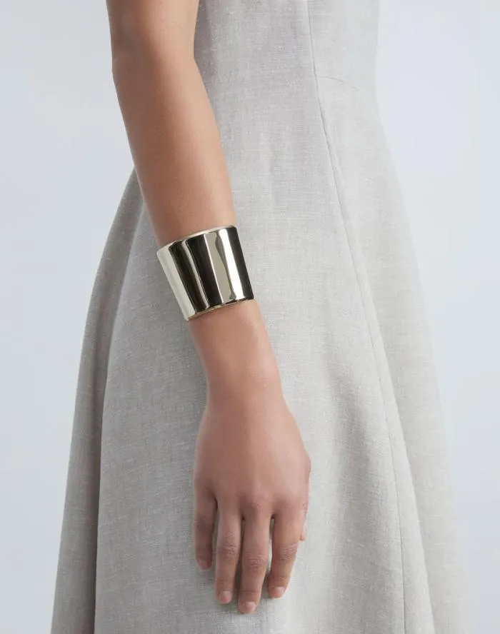Accessories Lune Brass Cuff Bracelet Pale Gold Lafayette 148 New York Jewelry