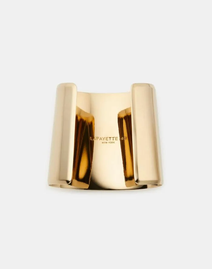 Accessories Lune Brass Cuff Bracelet Pale Gold Lafayette 148 New York Jewelry