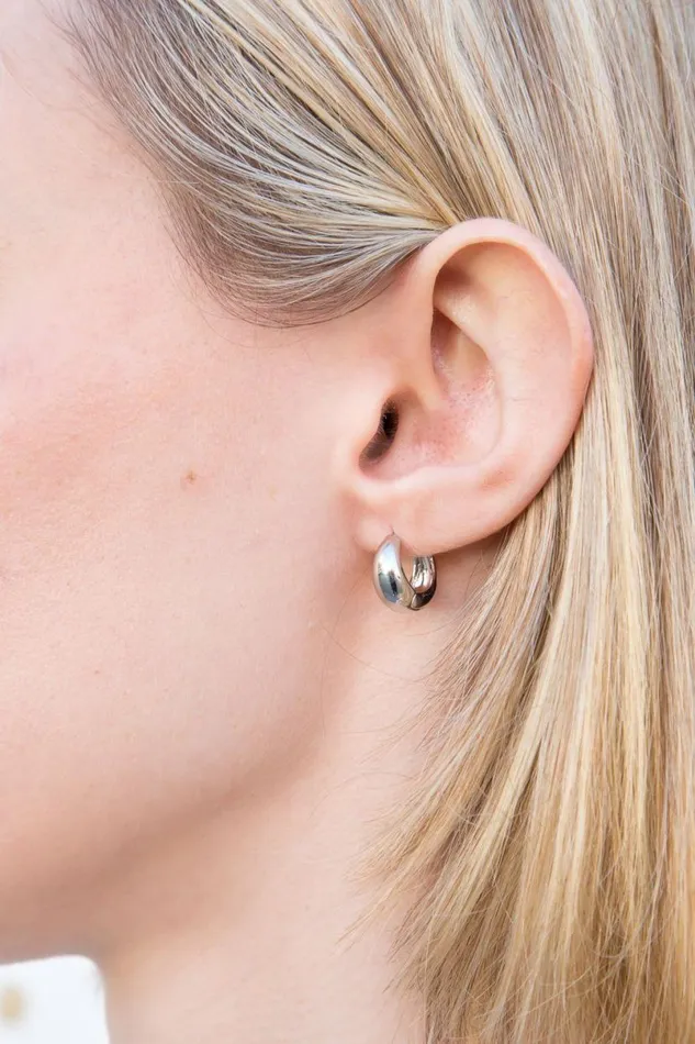 Accessories Mini Thick Hoop Earrings Brandy Melville JEWELRY
