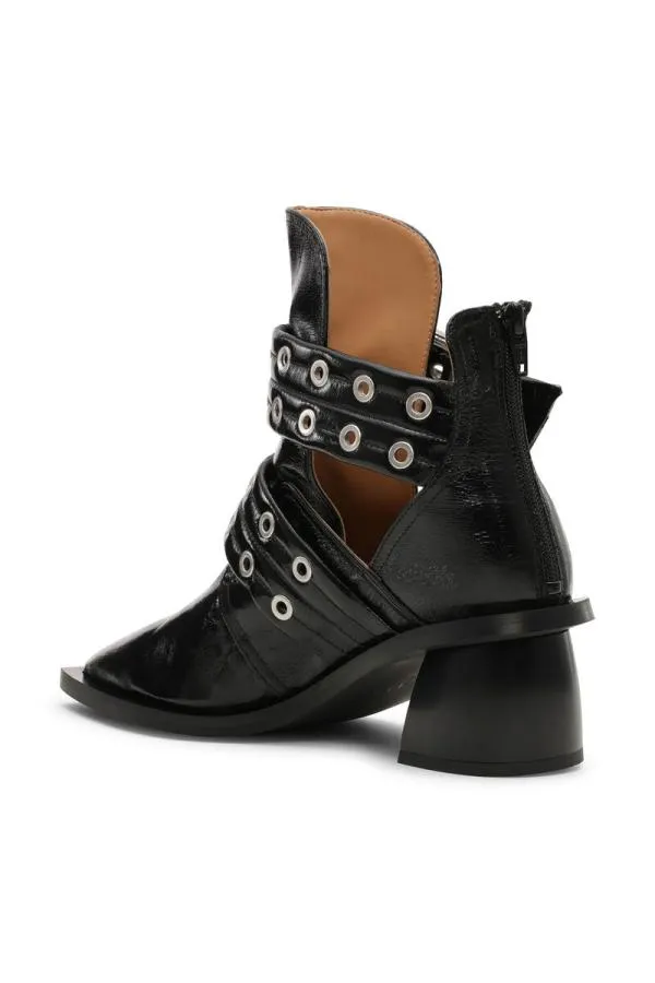 AccessoriesShoes GANNI Buckle Shoes Black Chunky Buckle Open Cut Boots Black AccessoriesShoes GANNI Buckle Shoes Black Chunky Buckle Open Cut Boots Black