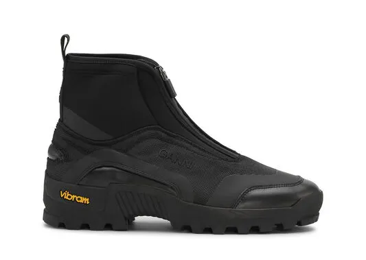 AccessoriesShoes GANNI Flats Black Performance High Top Zip Sneakers Black