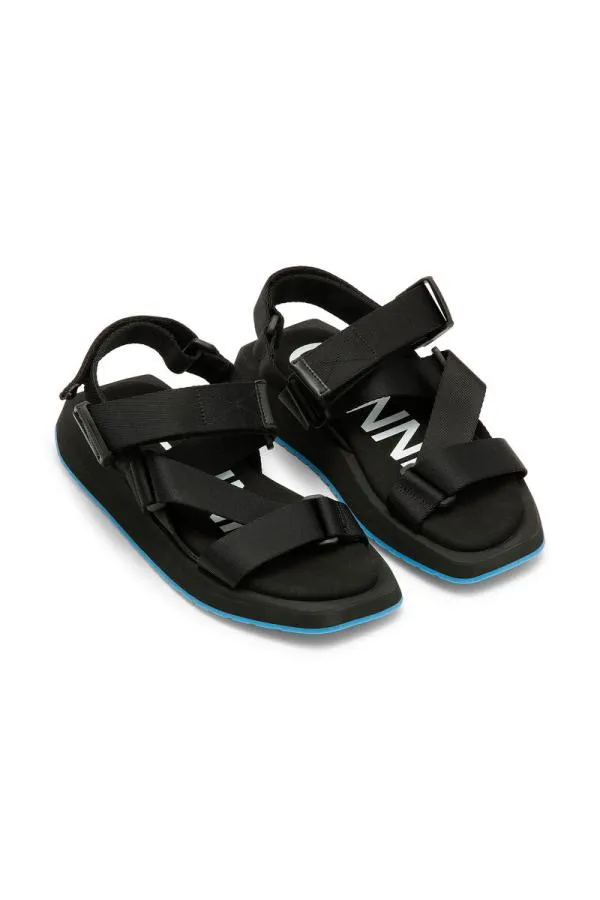 AccessoriesShoes GANNI Sandals Performance Webbing Sandals Black AccessoriesShoes GANNI Sandals Performance Webbing Sandals Black