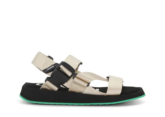 AccessoriesShoes GANNI Sandals Performance Webbing Sandals Oyster Gray