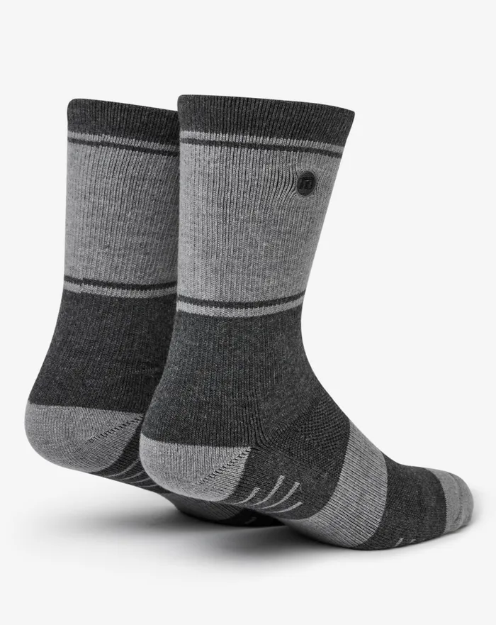 Accessories Socks TravisMathew BAJA 20 CREW SOCK Heather Grey Pinstripe