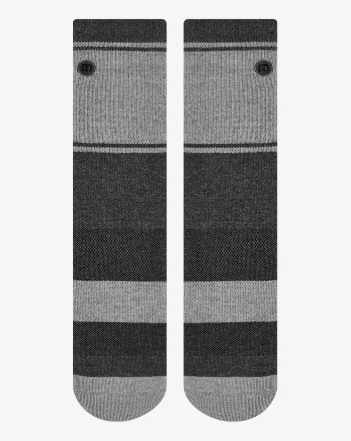 Accessories Socks TravisMathew BAJA 20 CREW SOCK Heather Grey Pinstripe