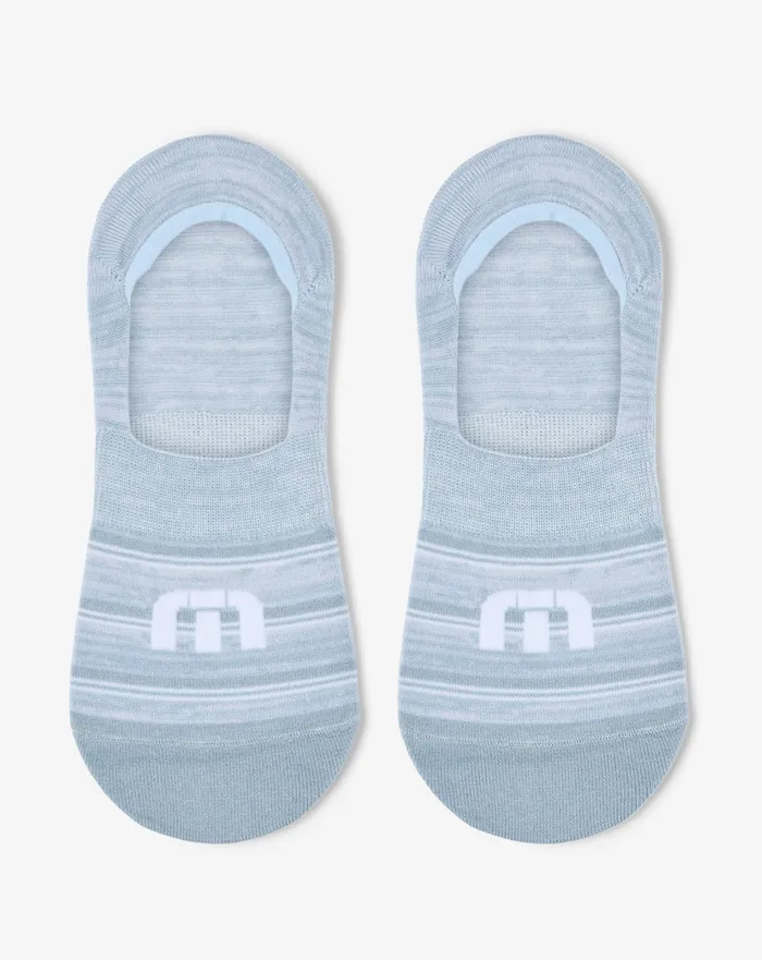 Accessories Socks TravisMathew BAY CRUISE NO SHOW SOCK Heather Dusty Blue