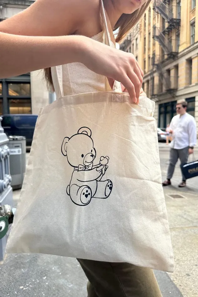 Accessories Teddy Bear Tote Bag Brandy Melville BAGS and BACKPACKS