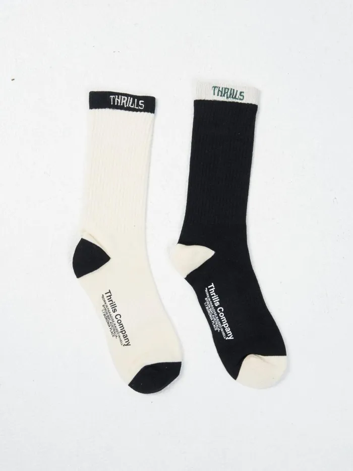 Accessories Thou Shall Not 2 Pack Sock Black Thrills Socks