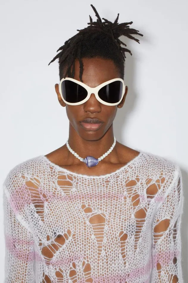 Acne Studios Acetate Sunglasses Blackwhite Women Eyewear
