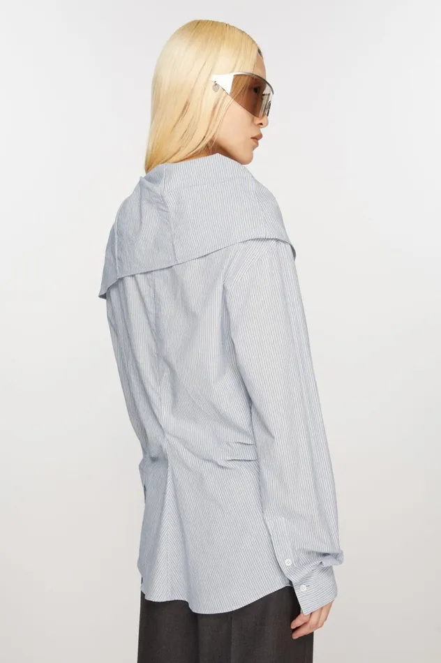 Acne Studios Blouse Buttonup Shirt Bluewhite Women Shirts and Blouses