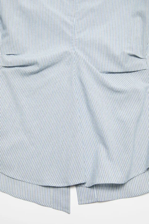Acne Studios Blouse Buttonup Shirt Bluewhite Women Shirts and Blouses