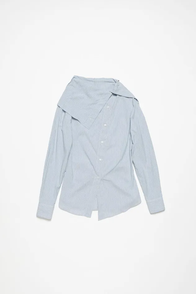 Acne Studios Blouse Buttonup Shirt Bluewhite Women Shirts and Blouses