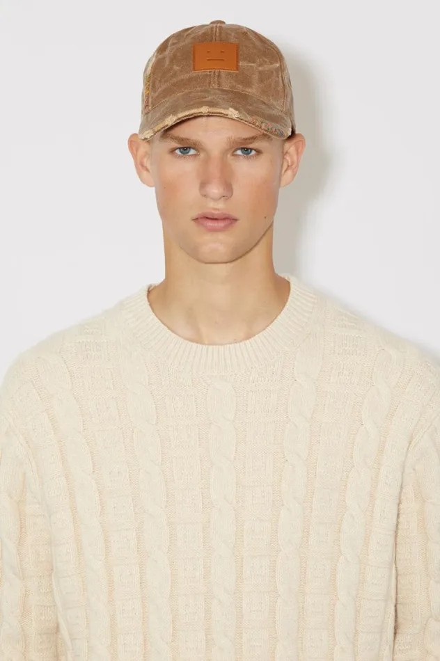 Acne Studios Cable Wool Jumper Oatmeal Melange Men Knitwear
