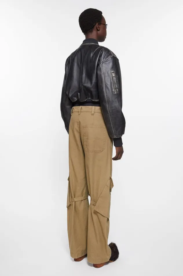 Acne Studios Cargo Trousers Cold Beige Women Trousers