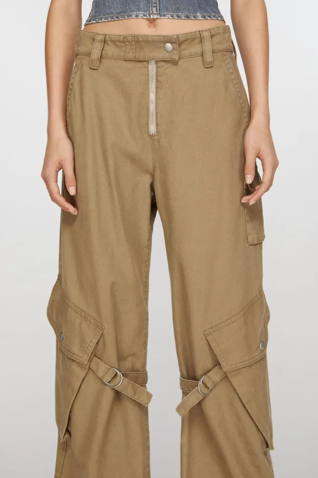Acne Studios Cargo Trousers Cold Beige Women Trousers
