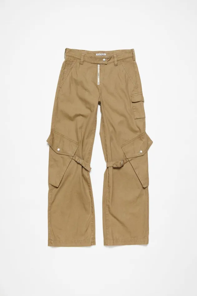 Acne Studios Cargo Trousers Cold Beige Women Trousers