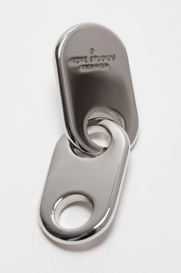 Acne Studios Chain Lock Earring Silver Women Jewellery