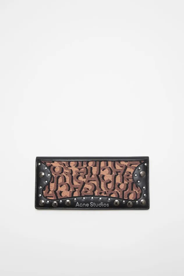 Acne Studios Continental Wallet Pinkblack Men Small Leather Goods