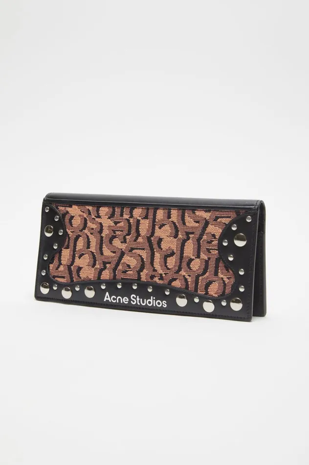 Acne Studios Continental Wallet Pinkblack Men Small Leather Goods
