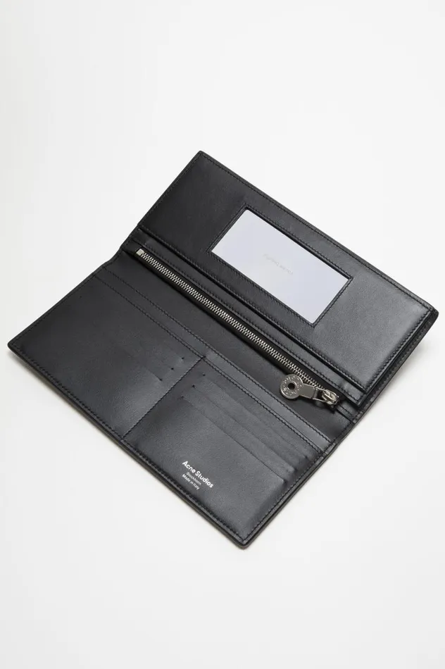 Acne Studios Continental Wallet Pinkblack Men Small Leather Goods