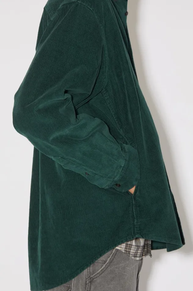 Acne Studios Corduroy Overshirt Night Green Men Outerwear