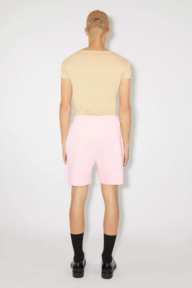 Acne Studios Cotton Sweat Shorts Light Pink Men Shorts