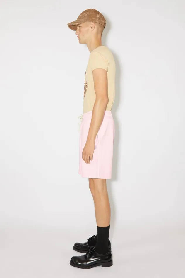Acne Studios Cotton Sweat Shorts Light Pink Men Shorts