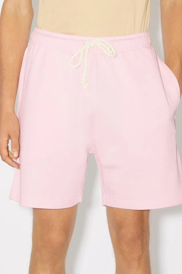 Acne Studios Cotton Sweat Shorts Light Pink Men Shorts