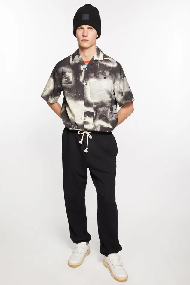 Acne Studios Cotton Sweatpants Black Men Trousers