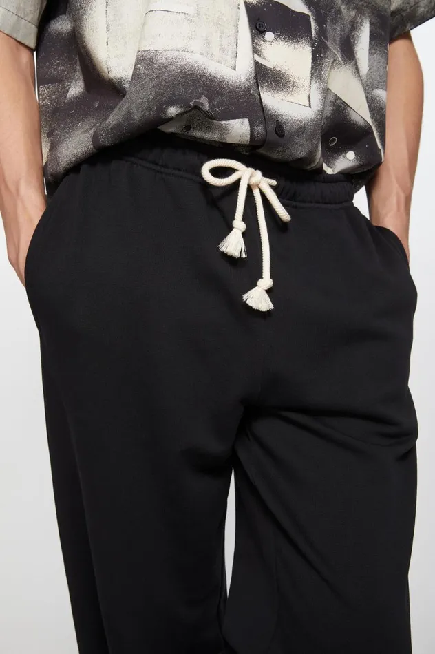 Acne Studios Cotton Sweatpants Black Men Trousers