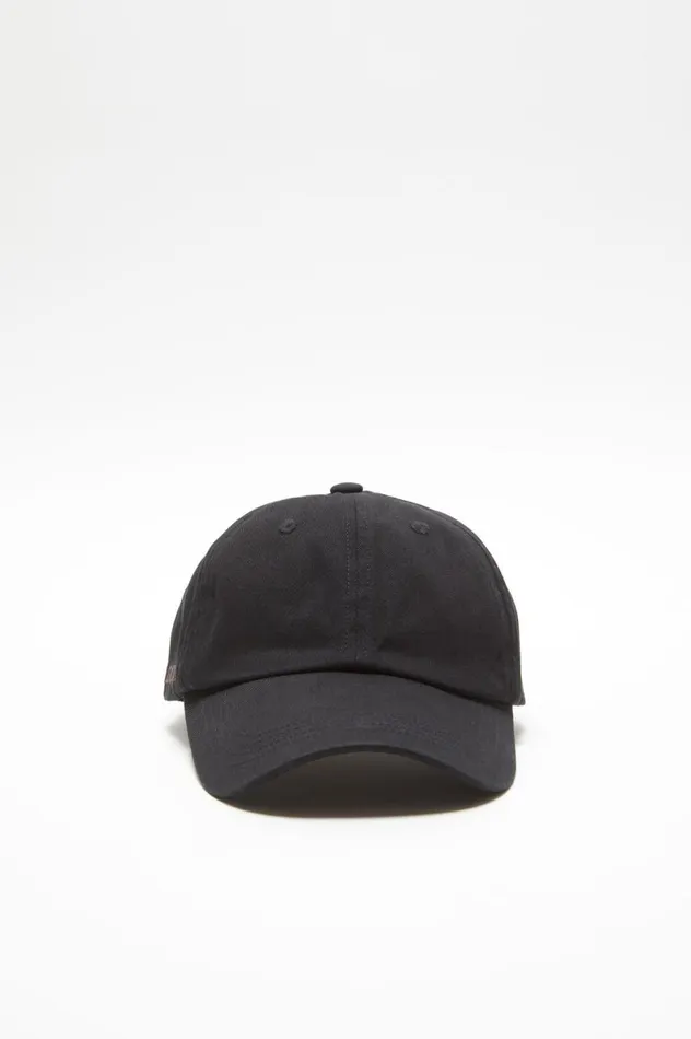 Acne Studios Cotton Twill Cap Black Men Hats