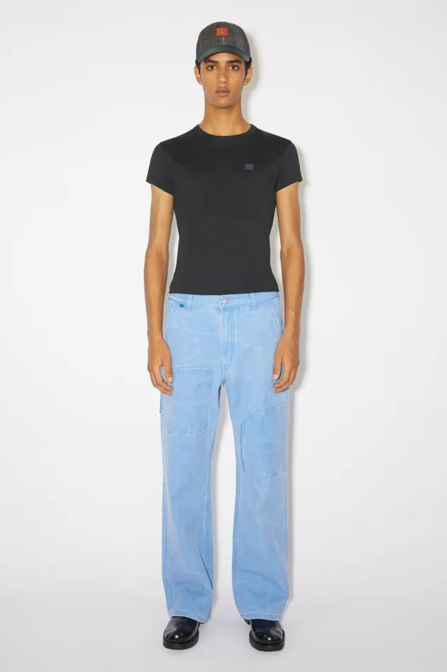 Acne Studios Crew Neck Tshirt 8211 Fitted Fit Black Men Tshirts