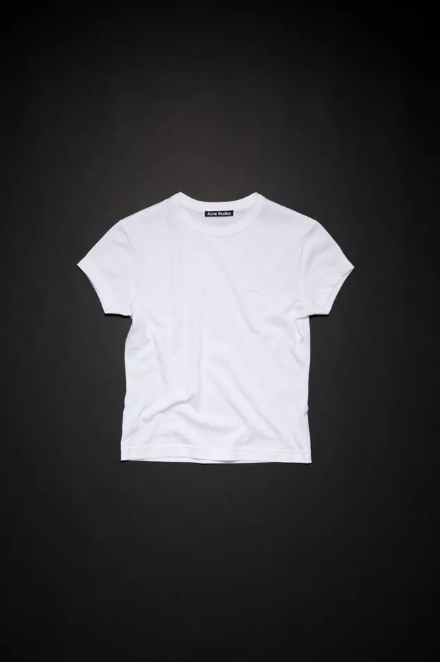 Acne Studios Crew Neck Tshirt 8211 Fitted Fit Optic White Men Tshirts