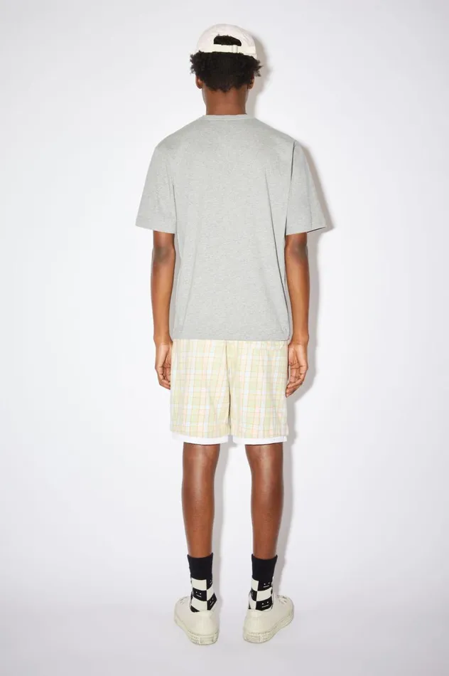 Acne Studios Crew Neck Tshirt 8211 Regular Fit Light Grey Melange Men Tshirts