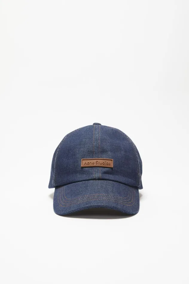 Acne Studios Denim Baseball Cap Indigo Blue Men Hats
