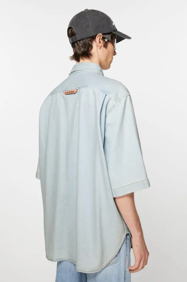 Acne Studios Denim Buttonup Shirt 8211 Relaxed Fit Indigo Blue Women Shirts and Blouses