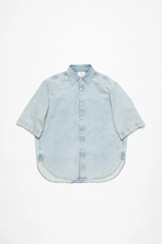 Acne Studios Denim Buttonup Shirt 8211 Relaxed Fit Indigo Blue Women Shirts and Blouses