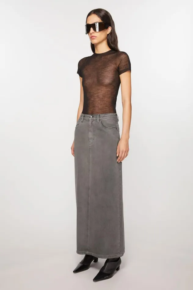 Acne Studios Denim Skirt Anthracite Grey Women Skirts