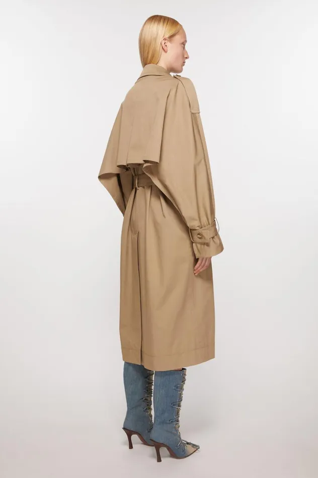Acne Studios Doublebreasted Trench Coat Cold Beige Women Outerwear