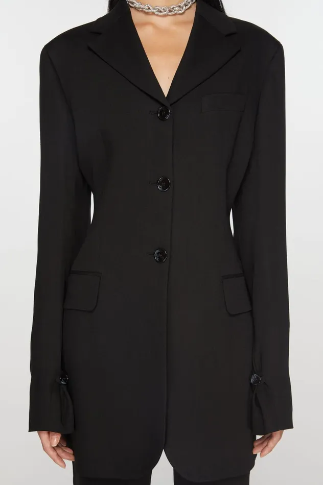 Acne Studios Fitted Suit Jacket Black Women Outerwear