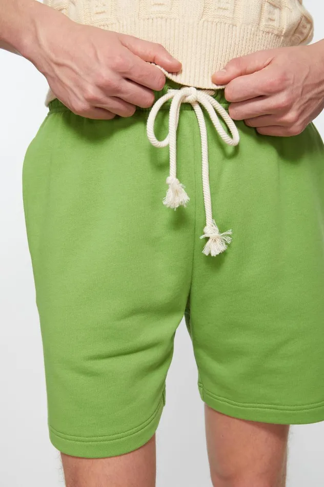Acne Studios Fleece Shorts Herb Green Men Shorts