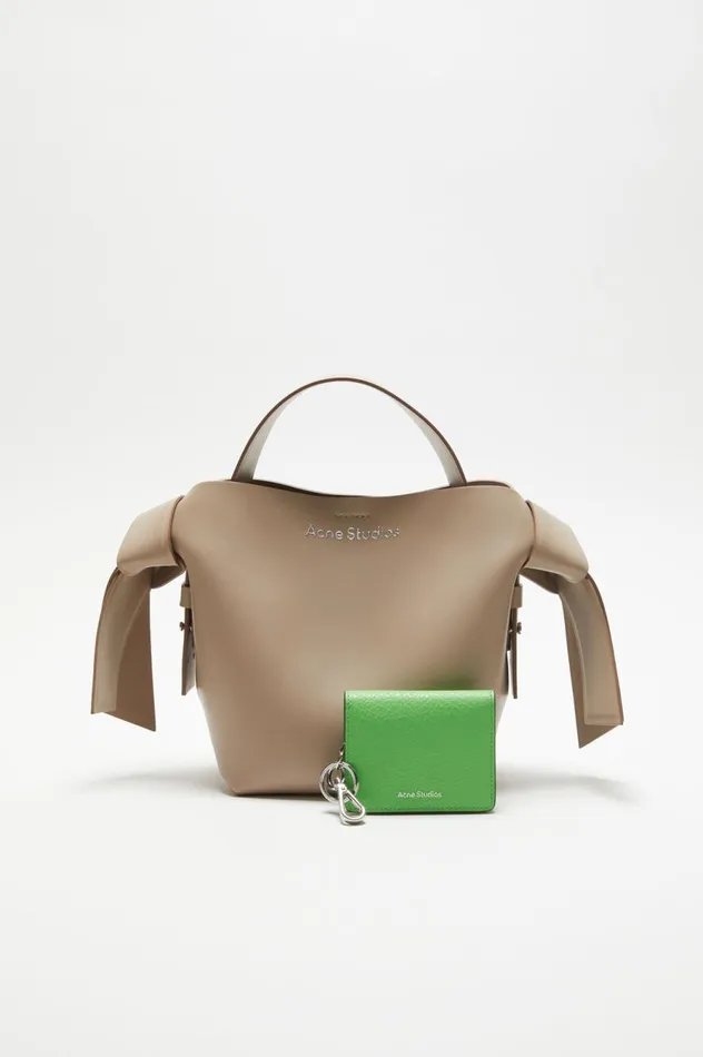 Acne Studios Folded Leather Wallet Green Men Small Leather Goods