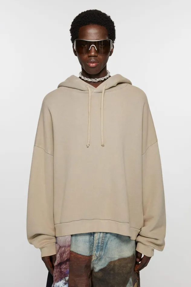 Acne Studios Hooded Sweater Concrete Grey Men Sweatshirts