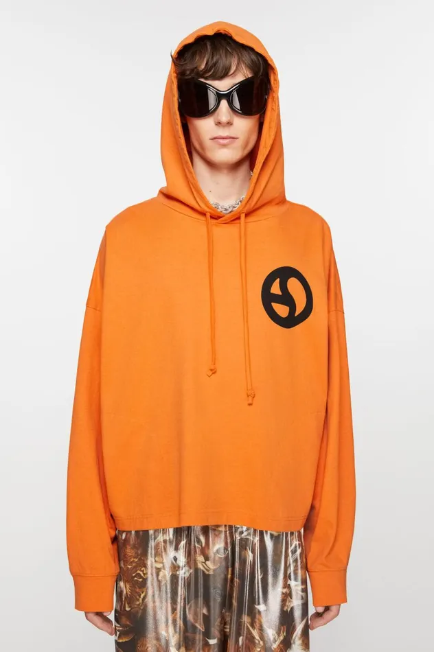Acne Studios Hooded Sweater Sharp Orange Men Sweatshirts