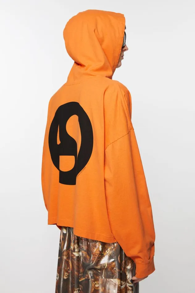 Acne Studios Hooded Sweater Sharp Orange Men Sweatshirts